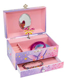 JewelKeeper Girl's Musical Jewelry Storage Box Pullout Drawer, Rainbow Unicorn Design, The Unicorn Tune