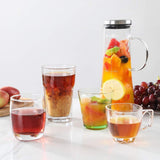 zanmini Cold Brew Coffee Maker, 6 in 1 Glass Infusion Pitcher(1 Quart/32 oz) with 304 Stainless Steel Filter and High-Grade Glass Pitcher for Hot/Cold Coffee, Tea, Fruit, Juice, Milk and Beer