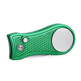 Mile High Life All Metal Foldable Golf Divot Tool with Pop-up Button & Magnetic Ball Marker (Multi-Colors/Shape)