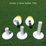 SkyLife Golf Rubber Tee Holder Set for Driving Range Golf Practice Mat (1.5''/2''/2.6''/2.8''/3'')