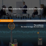【Newest Version】 Dooreemee Anti Spy RF Signal Detector Bug Detector GPS Tracker Wireless Camera Amplification Ultra-high Sensitivity GSM Device Finder Handheld