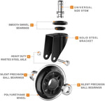 COOWOO Office Chair Caster Wheels (Set of 5) - Safe for All Floors Including Hardwood- Rollerblade Style w/ Universal Fit-Free Screwdriver - 650 lbs Total Capacity