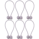 NZQXJXZ Curtain Tiebacks Magnetic, Drape Holders Holdbacks Decorative Weave Rope Clips Window Sheer Blackout Panels Home Office, Chocolate (Pack of 6)