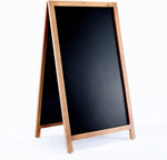 VersaChalk A Frame Sidewalk Chalkboard Sign with Rustic Wood Frame and Non Porous Magnetic Blackboard Surface Compatible - 24 x 42 Inches