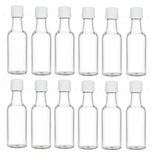 Nakpunar 12 pcs 50 ml Plastic Liquor Bottles with Gold Cap