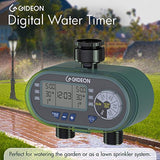 Gideon Electronic Dual-valve Hose Irrigation Water Timer Sprinkler System – Simple Hose Connection with Easy to Use Digital System