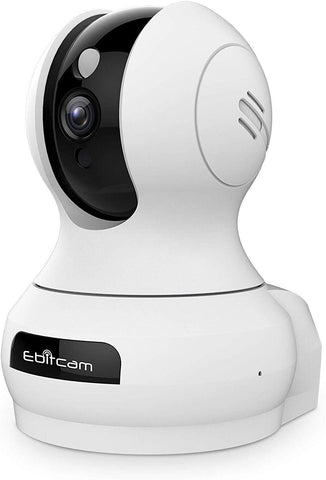 WiFi Monitor-Ebitcam 1080P HD Home Surveillance IP Camera with Pan/Tilt/Zoom,Night Vision Motion Detection 2-Way Audio -for Home Safety Baby Pet Cam, Cloud Storage, Compatible with Alexa