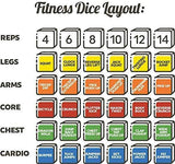 Stack 52 Quick Sweat Fitness Dice. Bodyweight Exercise Workout Game. Designed by a Military Fitness Expert. Video Instructions Included. No Equipment Needed. Burn Fat Build Muscle.