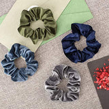 Whaline Macaron Theme Hair Scrunchies, Ice Cream Color Elastic Scrunchy Bobbles Velvet Hair Bands Soft Hair Ties Hair Accessories for Women Kids Girls (12 Colors)