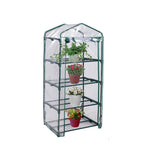 Blissun 4 Tier Mini Greenhouse, 27" L x 19" W x 62" H (green)