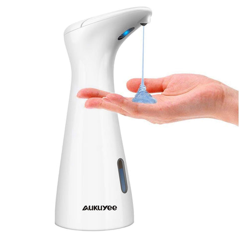 AUKUYE Hands Free Soap Dispenser Case for Bathroom and Kitchen (White)