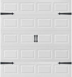 Ultra-Life Magnetic Decorative Carriage-Style Garage Door Accent Trim Hardware (Four Hinges, Two Handles)