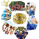 4Pcs Metallic Cheerleading Pom Poms for Kids, Creatiee 2 Pair Cheerleader Cheering Squad Pompoms for Boy Girl School Sports Games Team Spirit Cheer