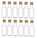 Nakpunar 12 pcs 50 ml Plastic Liquor Bottles with Gold Cap