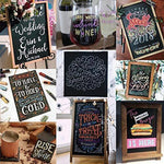 VersaChalk Small Frameless Black Acrylic Chalkboard Sign for Wall, 8 x 12 Inches