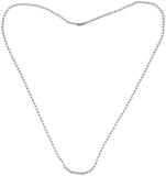 50pcs Nickel Plated Ball Chain Necklace, KinHom 24 Inches Long 2.4mm Bead Size # 3 Adjustable Antiqued Metal Bead Steel Chain Matching Connectors Jewelry Findings