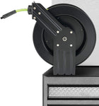 Flexzilla Open Face Retractable Air Hose Reel, 3/8 in. x 50 ft., Heavy Duty, Lightweight, Hybrid, ZillaGreen - L8611FZ