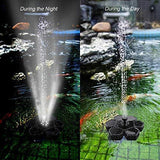 Flantor Solar Power Pump, Rose Bird bath Fountain Pump Brushless Pump for Garden and Patio Watering (Black) Quantity remaining