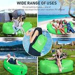 Inflatable Lounger Air Sofa Pouch Inflatable Couch Air Chair Hammock with Pillow Portable Waterproof Anti-Air Leaking for Outdoor Camping Hiking Travel Pool Beach Picnic Backyard Lakeside Christmas