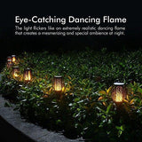 Poppin Kicks Flickering Flame Solar Torches Lights Waterproof Outdoor Landscape Decoration Lighting Dusk to Dawn Auto On/Off USB Charging Security Torch Light for Patio Driveway (4 Pack)