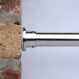 RoomDividersNow Premium Tension Curtain Rod, 120in-150in (Black)