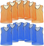 Unlimited Potential Nylon Mesh Scrimmage Team Practice Vests Pinnies Jerseys Bibs for Children Youth Sports Basketball, Soccer, Football, Volleyball (Pack of 12)