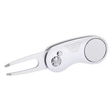Mile High Life All Metal Foldable Golf Divot Tool with Pop-up Button & Magnetic Ball Marker (Multi-Colors/Shape)