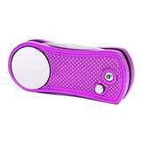 Mile High Life All Metal Foldable Golf Divot Tool with Pop-up Button & Magnetic Ball Marker (Multi-Colors/Shape)