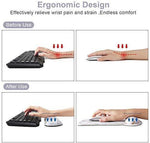 Mouse Pad with Wrist Support and Keyboard Wrist Rest Pad Set,Ergonomic Mouse Pads for Computers Laptop,Non-Slip Comfortable Mousepad w/Raised Memory Foam for Easy Typing Pain Relief (Eiffel Tower)