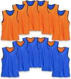 Unlimited Potential Nylon Mesh Scrimmage Team Practice Vests Pinnies Jerseys Bibs for Children Youth Sports Basketball, Soccer, Football, Volleyball (Pack of 12)