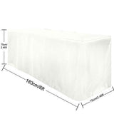 ABCCANOPY 6 FT Rectangle Tablecloth Table Cover for Rectangular Tables in Washable Polyester-Great for Buffet Table Parties Holiday Dinner, Wedding & More Navy Blue