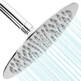 Luxsego Shower Head Top Spray, 360 Degree Adjustable Rainfall Shower Head, Fixed High PressureShower Head, Easy to Clean and Install - 100% Stainless Steel Chrome Finish