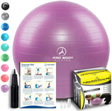 Exercise Ball - Professional Grade Anti-Burst Fitness, Balance Ball for Pilates, Yoga, Birthing, Stability Gym Workout Training and Physical Therapy