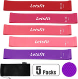 Letsfit Resistance Loop Bands, Resistance Exercise Bands for Home Fitness, Stretching, Strength Training, Physical Therapy, Natural Latex Workout Bands, Pilates Flexbands, 12" x 2"