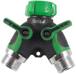 ikris Garden Hose Splitter 4-Way with Rubberized ComfortGrip