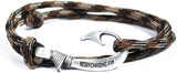 Chasing Fin Adjustable Bracelet 550 Military Paracord with Fish Hook Pendant