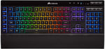 Corsair K55 RGB Gaming Keyboard - Quiet & Satisfying LED Backlit Keys - Media Controls - Wrist Rest Included – Onboard Macro Recording