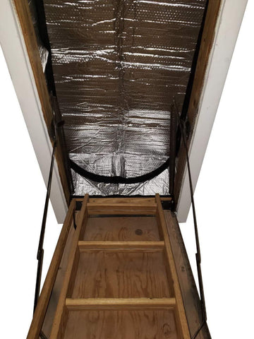 Attic Stairs Insulation Cover for Pull Down Stair 25" x 54" x 11"- R-Value 15.3 Extra Thick Fire Proof Attic Cover Stairway Insulator with Easy Installation, Low-dip Entrance and Tear by Miloo