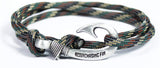 Chasing Fin Adjustable Bracelet 550 Military Paracord with Fish Hook Pendant