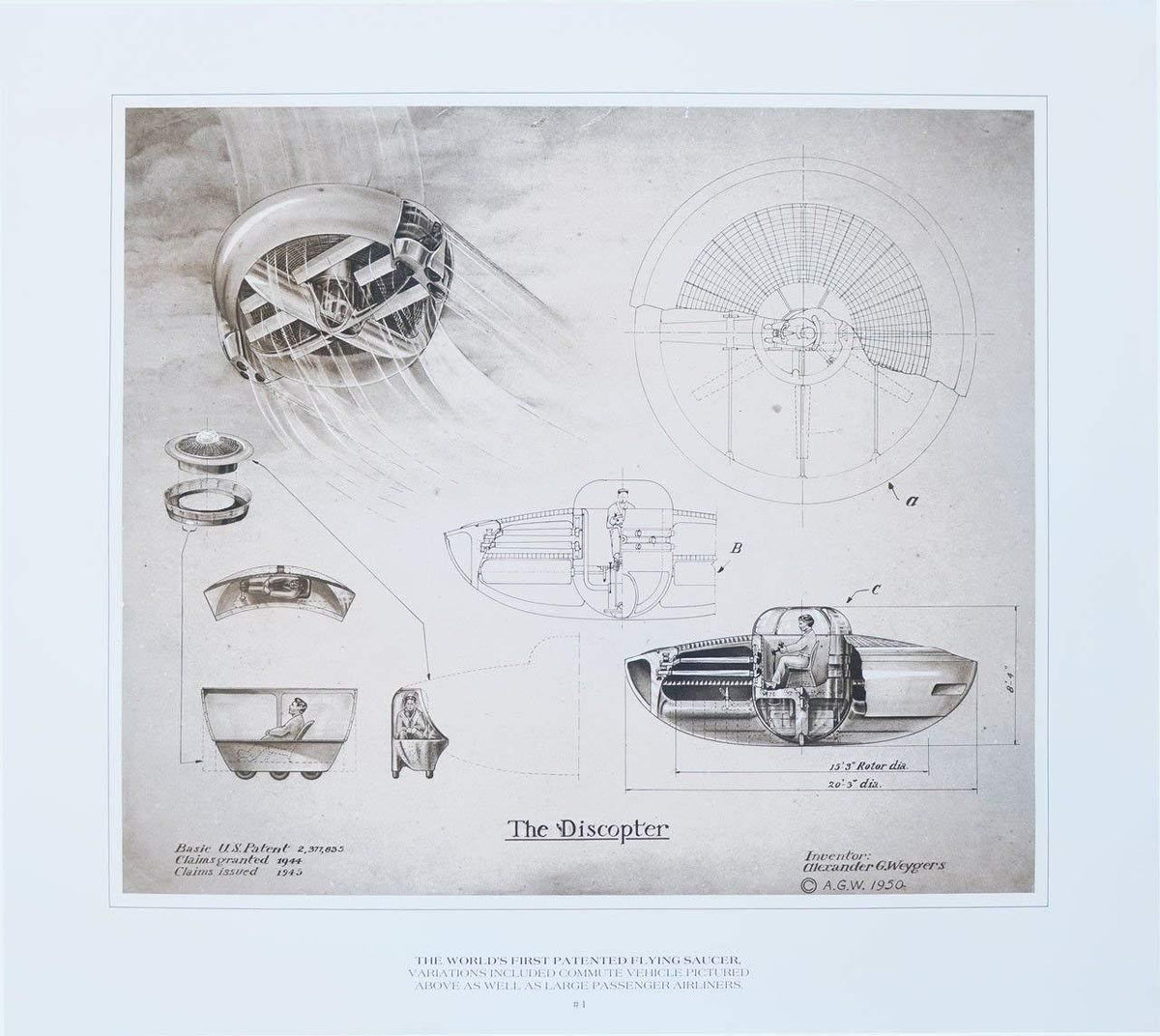 The Discopter Patent: World's First Patented Flying Saucer – SIE, Inc