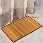 Bamboo (2 Pack) Non Skid Water Resistant Bath Floor Mats Non Slip Shower Bathroom Rugs, 21” x 34”