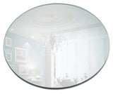Light In The Dark 10 Inch Round Mirror Candle Plate Set - Box of 12 Mirror Trays - 10 inch Diameter, 1.5 mm Thick Rounded Edge - Round Mirror for Centerpieces, Wall Decor, Crafts