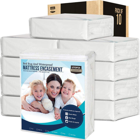 Utopia Bedding Zippered Mattress Encasement - Waterproof Mattress Protector (Twin XL)