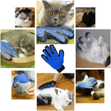 PETINCCN Pet Grooming Glove Gentle Deshedding Brush Bathing Massage Gloves Efficient Pets Hair Remover Mitt Perfect for Dogs & Cats & Horses with Long & Short Fur Enhanced Five Finger Design 1 Pair