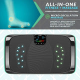 Bluefin Fitness 4D Triple Motor Vibration Platform | Powerful | Magnetic Therapy Massage | 4.0 Bluetooth Speakers | Vibration Oscillation & Micro Vibration Plate | 3 Silent Drive Motors