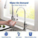 Express Water Reverse Osmosis Water Filtration System – NSF Certified 5 Stage RO Water Purifier with Faucet and Tank – Under Sink Water Filter – plus 4 Replacement Filters – 50 GPD