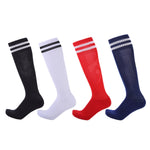 Kids Knee High Long Soccer Socks Cotton Compression Sport Team Socks 3/4 Pack