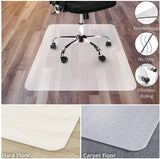 Office Marshal Black Polycarbonate Office Chair Mat - 36" x 48" - Hard Floor Protection - No-Recycling Material - High Impact Strength