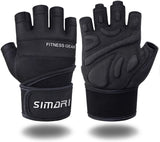 SIMARI Workout Gloves for Women Men,Training Gloves with Wrist Support for Fitness Exercise Weight Lifting Gym Lifts,Made of Microfiber SMRG905