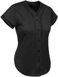 Hat and Beyond Womens Baseball Button Down Tee Short Sleeve Softball Jersey Active Shirts Made in USA